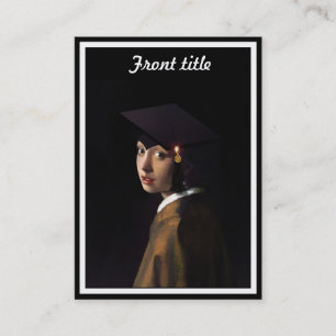 Girl with the Graduation Hat (Pearl Earring) Calling Card
