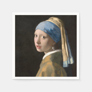 Girl with the pearl earring - Johannes Vermeer Napkin