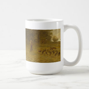 Girl with Turkeys Coffee Mug