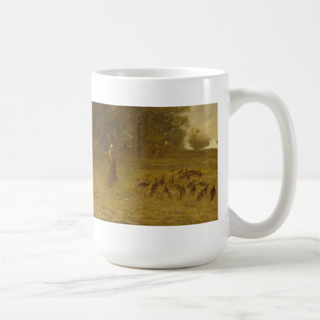 Girl with Turkeys Coffee Mug (Right)