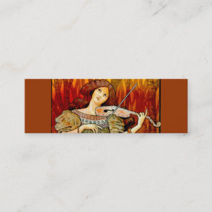 Girl With Violin Mini Business Card
