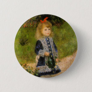 Girl with Watering Can 6 Cm Round Badge