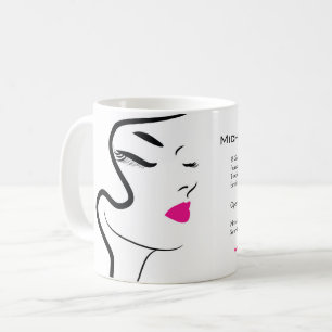 Girl with wavy hair Hairstyling branding icon Coffee Mug