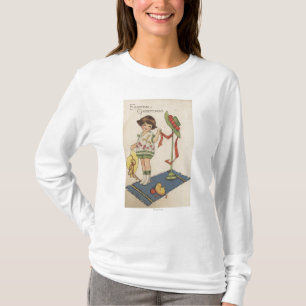 Girl with Yellow Hat and Chick T-Shirt