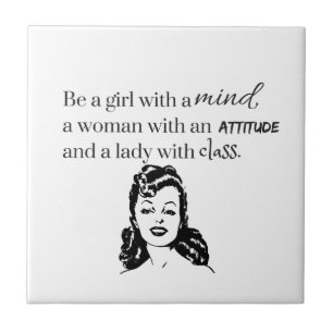 Girl, Woman, Lady quote Tile