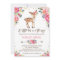 Girl Woodland Deer Baby Shower Invitation Floral