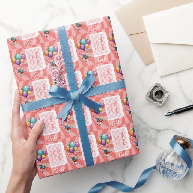 girl wrapping paper (Gifting)