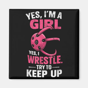 Girl Wrestle Try to Keep Up Wrestling Wrestler Magnet