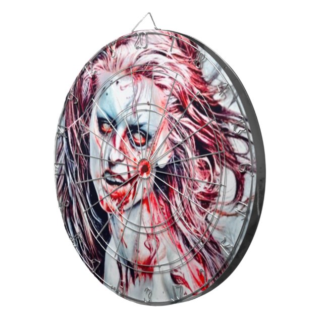 Girl zombie darts dartboard (Front Right)