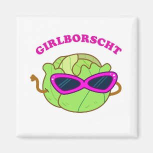 Girlborscht Fabulous Vegetable Pun Magnet