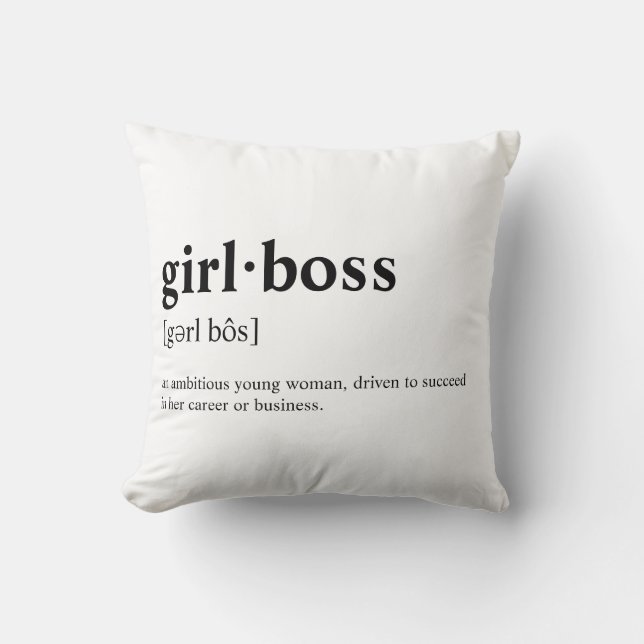 Girlboss - Dictionary meaning Cushion (Front)