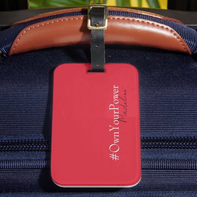 Girlboss Empowerment Gift - Personalised Name  Luggage Tag (Front Insitu 2)
