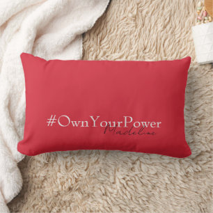 Girlboss Empowerment Gift - Personalised Name Lumbar Cushion