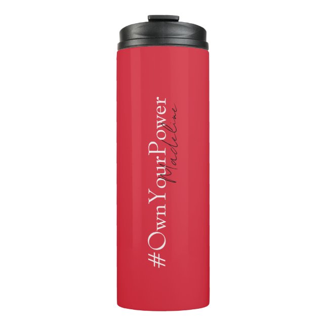 Girlboss Empowerment Gift - Personalised Name – Thermal Tumbler (Front)