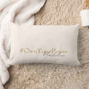 Girlboss Empowerment Gift - Personalized Name  Lumbar Cushion