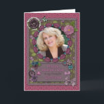 Girlfriend, a Photo Mother's Day card<br><div class="desc">Say Happy Mother's Day with a delightful scrap-booking crafts effect card. Add a picture of your mother to personalise this wonderful card. With lots of flowers,  butterflies,  and bows,  this card is sure to delight. Copyright Norma Cornes. Please note this is a printed card.</div>