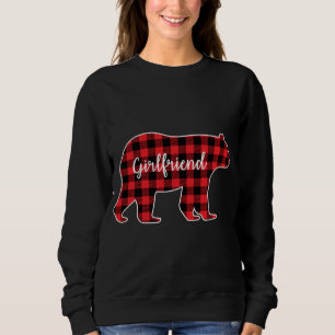 Girlfriend Bear Red Plaid Family Matching Christma Sweatshirt