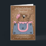 Girlfriend Birthday Card - Cute Cat Purse Pet<br><div class="desc">Girlfriend Birthday Card - Cute Cat Purse Pet</div>