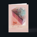 Girlfriend Birthday Card, Pink, Present with Bow Card<br><div class="desc">This beautiful birthday present with hearts will let your girlfriend know how much you care and love her.</div>
