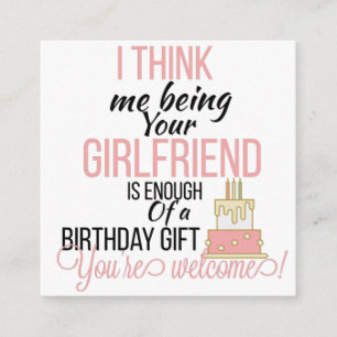 girlfriend Birthday Enclosure Card
