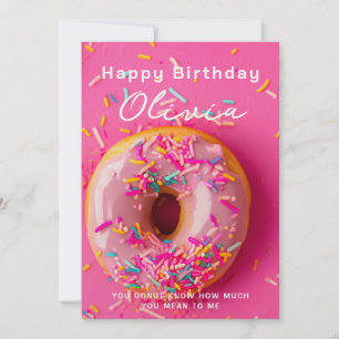  Girlfriend Boyfriend Doughnut Doughnut Birthday C Holiday Card