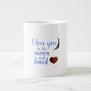 Girlfriend Boyfriend Love You To The Moon And Back Large Coffee Mug