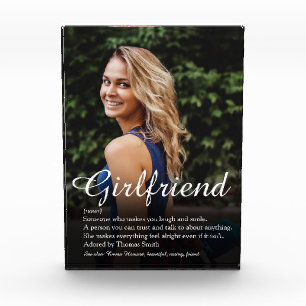 Girlfriend Definition Elegant Script Photo Block