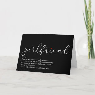 Girlfriend Definition Script Love Heart Card