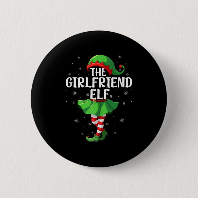 Girlfriend Elf Christmas Girls Women Elf Squad Xma 6 Cm Round Badge (Front)