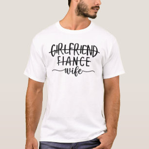 Girlfriend Fiance Wife Cute Engagement Matching Ne T-Shirt