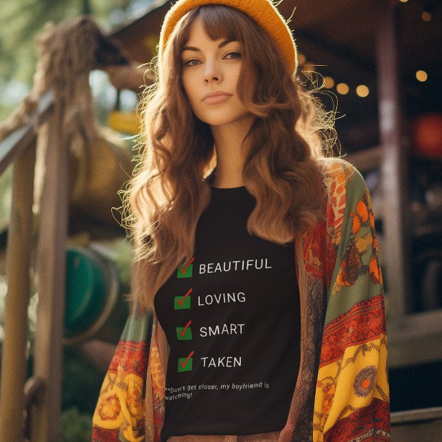 Girlfriend funny custom typography Valentines Day  T-Shirt (Creator Uploaded)