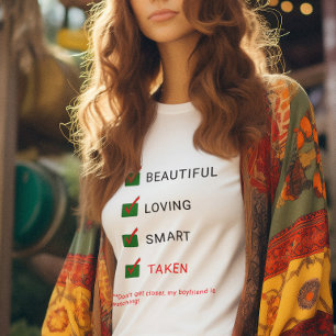 Girlfriend funny custom typography Valentines T-Shirt