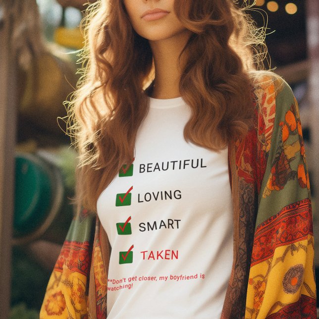 Girlfriend funny custom typography Valentines T-Shirt (Creator Uploaded)