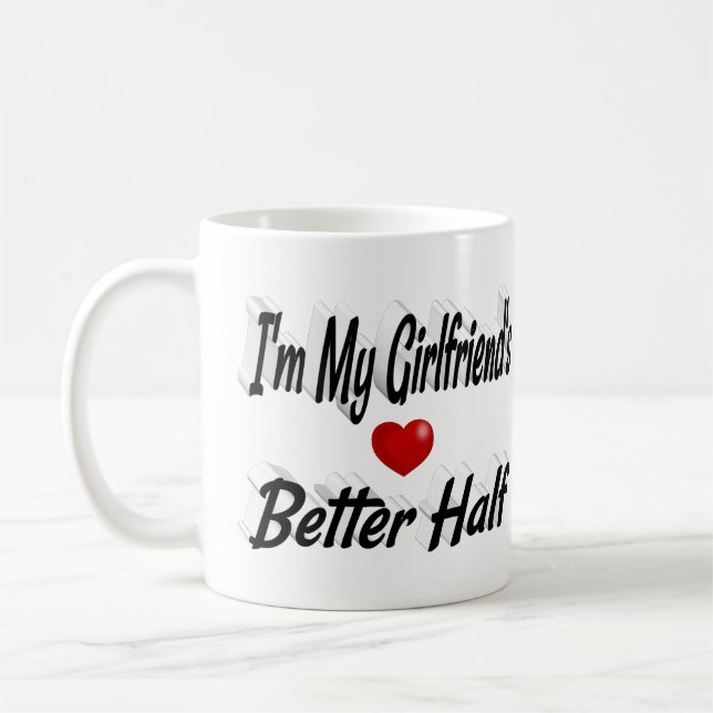 Girlfriend funny quote black text coffee mug (Left)