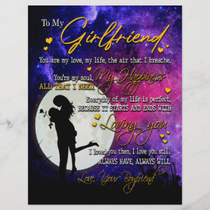 Girlfriend Gifts   Letter To My Girlfriend Custom Letterhead