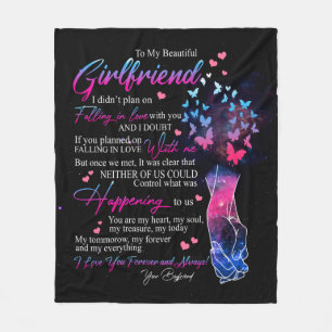 Girlfriend Gifts Letter To My Girlfriend Fleece Blanket