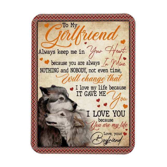 Girlfriend Gifts | Letter To My Girlfriend Magnet (Vertical)
