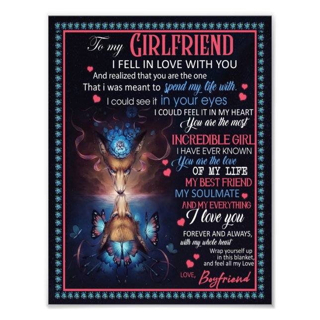 Girlfriend Gifts | Letter To My Girlfriend Photo Print (Front)
