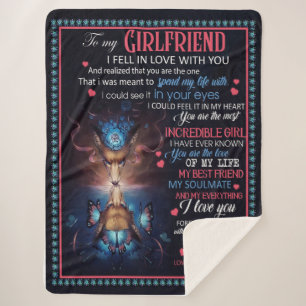 Girlfriend Gifts Letter To My Girlfriend Sherpa Blanket