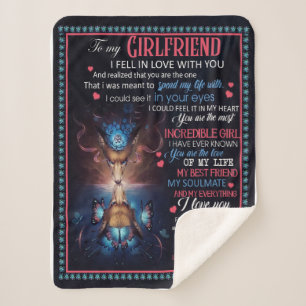Girlfriend Gifts   Letter To My Girlfriend Sherpa Blanket