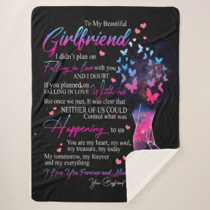 Girlfriend Gifts   Letter To My Girlfriend Sherpa Blanket