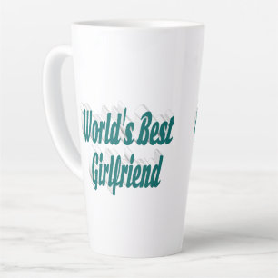 Girlfriend green typography latte mug