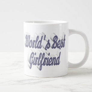 Girlfriend grey half script large coffee mug