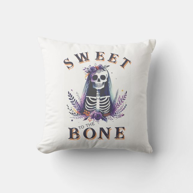 Girlfriend Halloween Sweet to the Bone Cushion (Front)