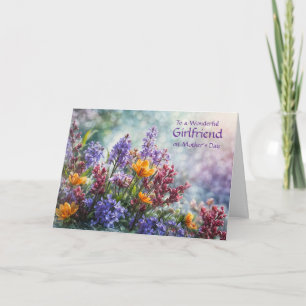 Girlfriend Happy Mothers Day Flowers Card