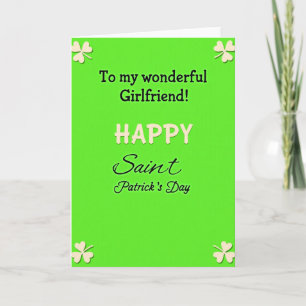 Girlfriend Happy Saint Patricks Card