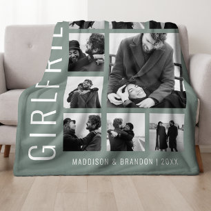 Girlfriend Love You Photo Collage Fleece Blanket