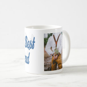 Girlfriend photo sea blue script coffee mug