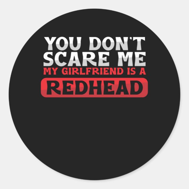 Girlfriend Redhead Redheads Freckles Ginger Gift Classic Round Sticker (Front)