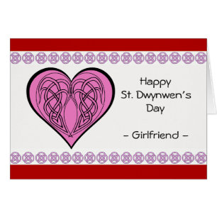 Girlfriend Saint Dwynwen's Day Heart Knots